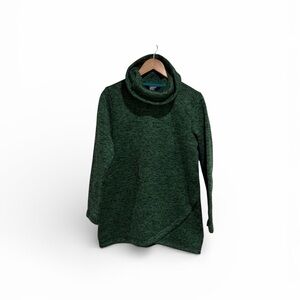 Lands' End Forest Green Cowl Neck Sweater